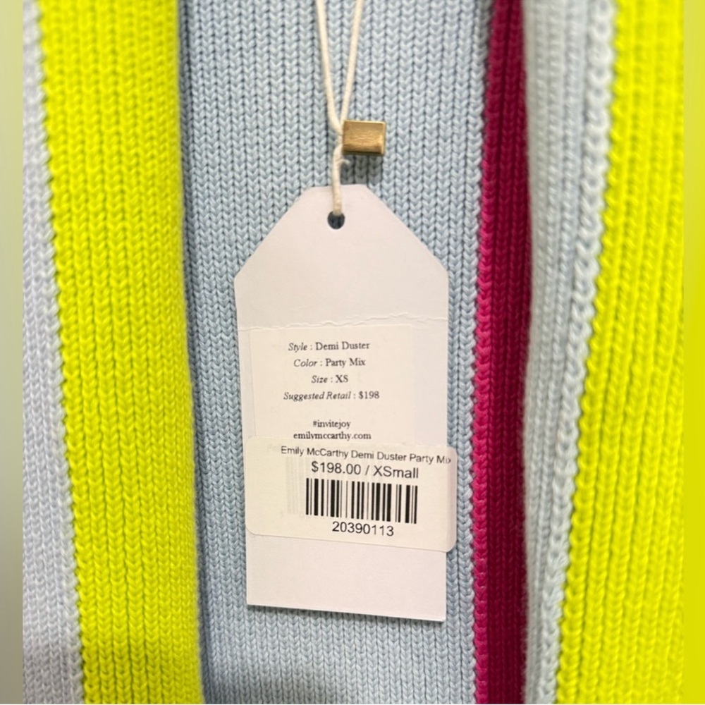 NWT Emily McCarthy Demi Duster Party Mix Sweater Cardigan 
Women’s Size X-Small - Picture 7 of 9